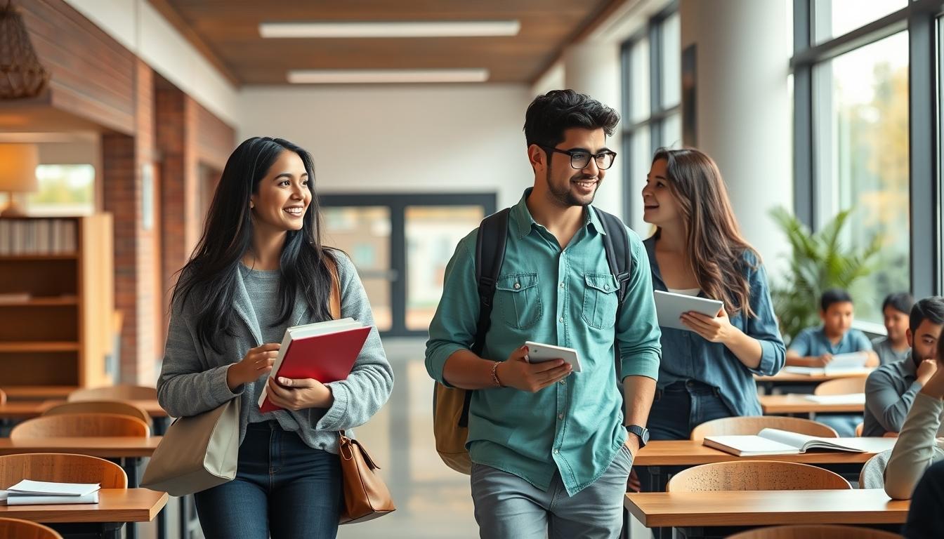 Student using a study guide to organize academic notes