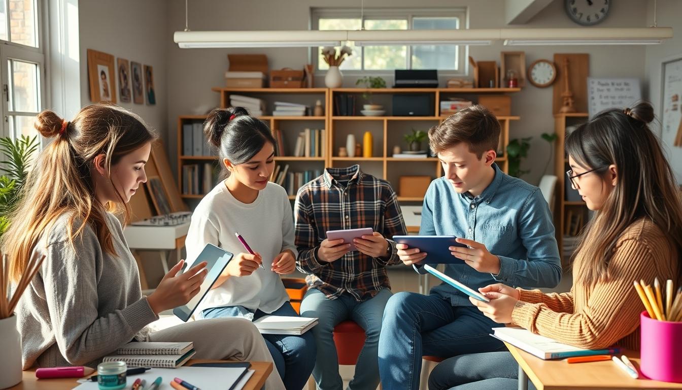 Students and educational resources in a modern learning environment